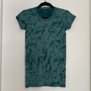 Lululemon Swiftly Tech Short Sleeve Crew - Heathered Forage Teal (Size 4)